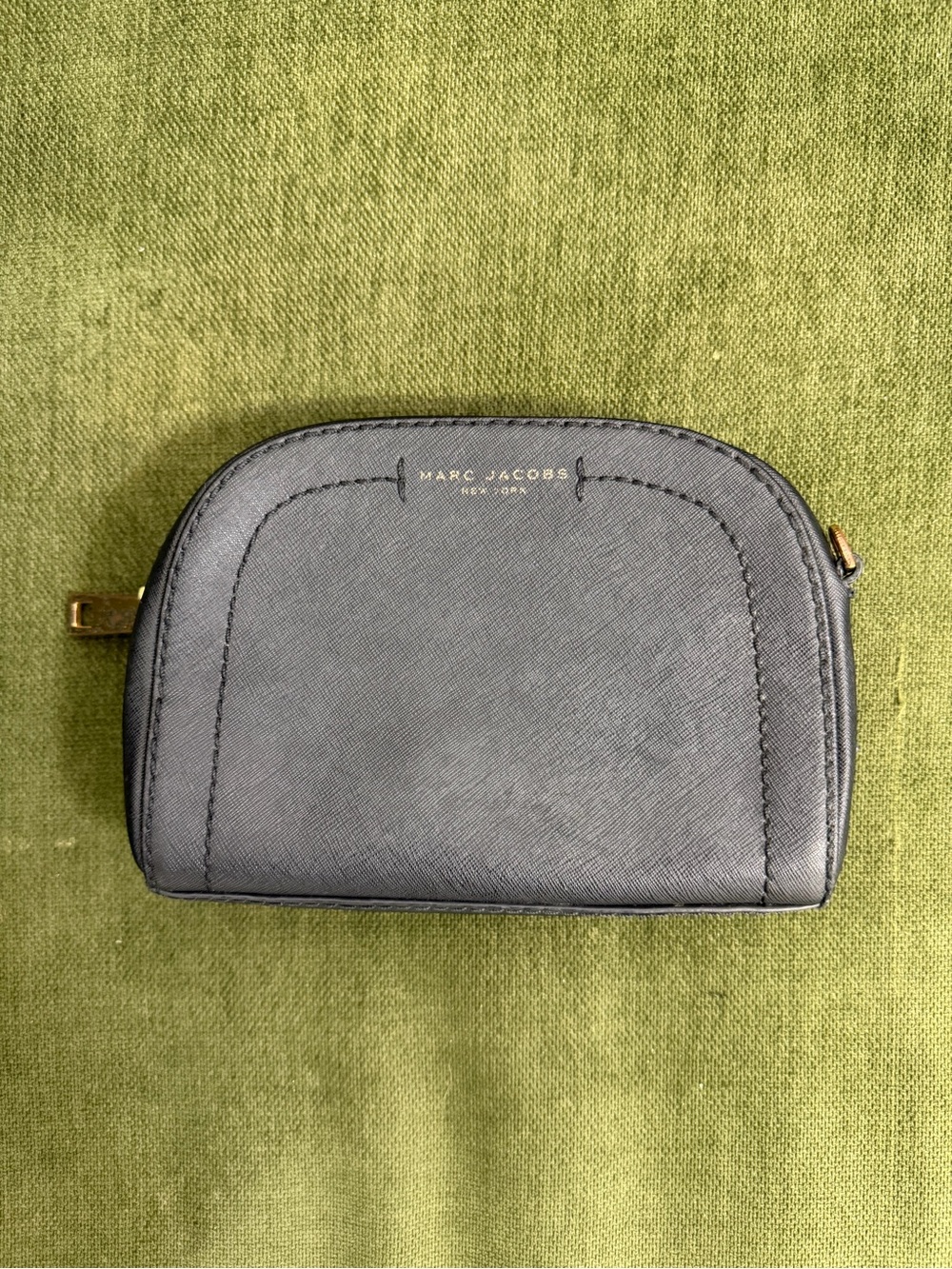 Marc Jacobs Black Saffiano Leather Bag w/o Strap with Gold Trim